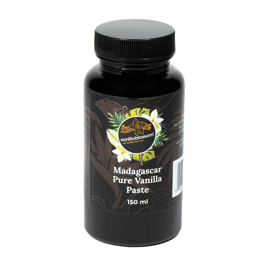 Pure Madagascar Vanilla Bean Paste bottle | Vanillablossom Flavors Canada